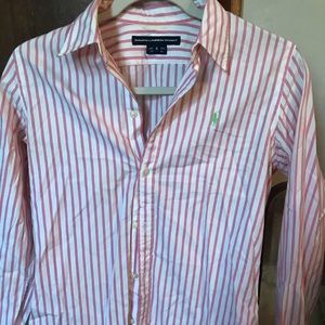 Ralph Lauren pink and white button down